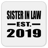 Sister In Law Established EST. 2019 - Drink Coaster