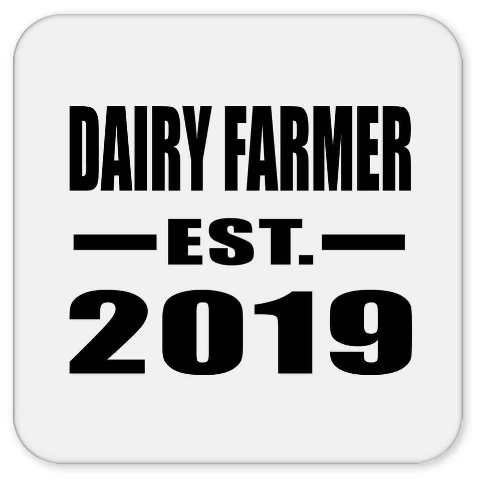 Dairy Farmer Established EST. 2019 - Drink Coaster