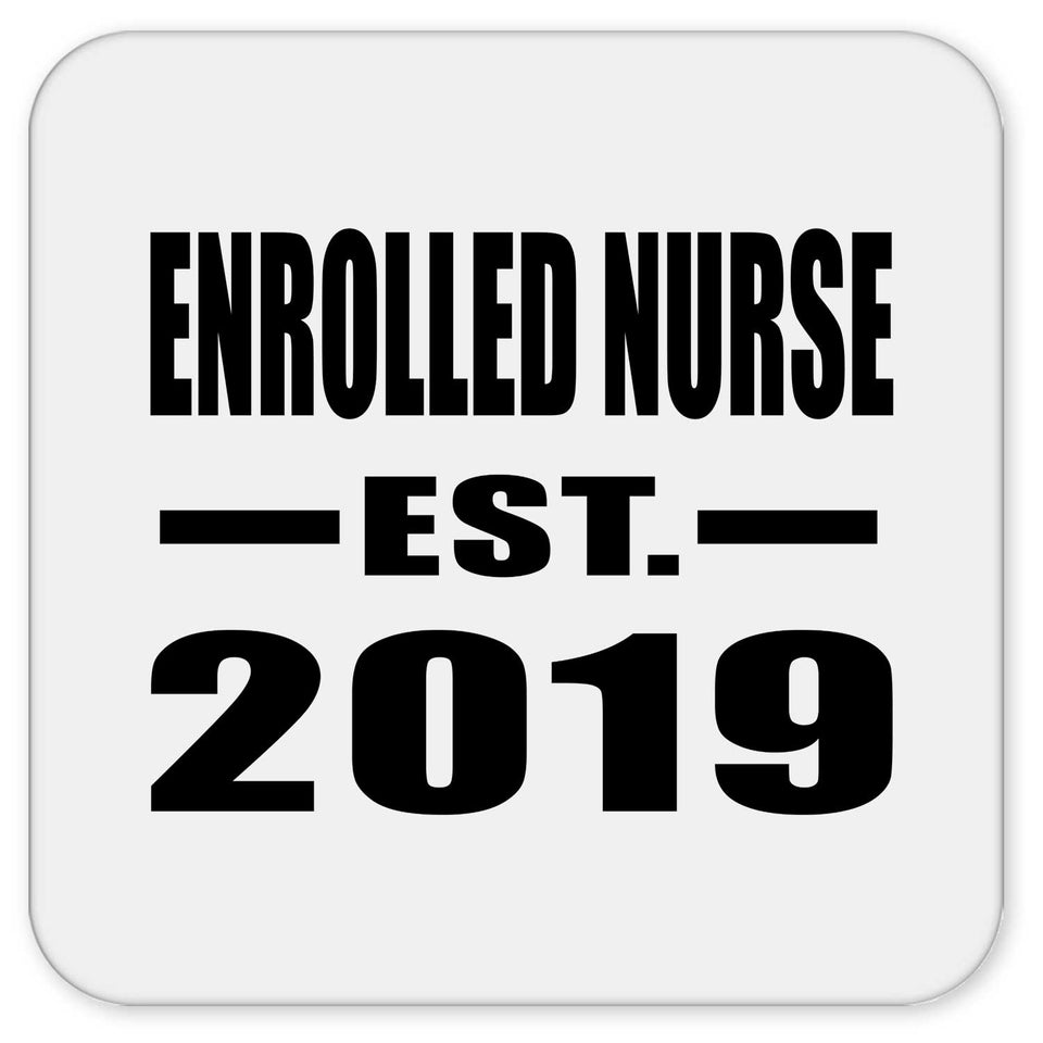 Enrolled Nurse Established EST. 2019 - Drink Coaster