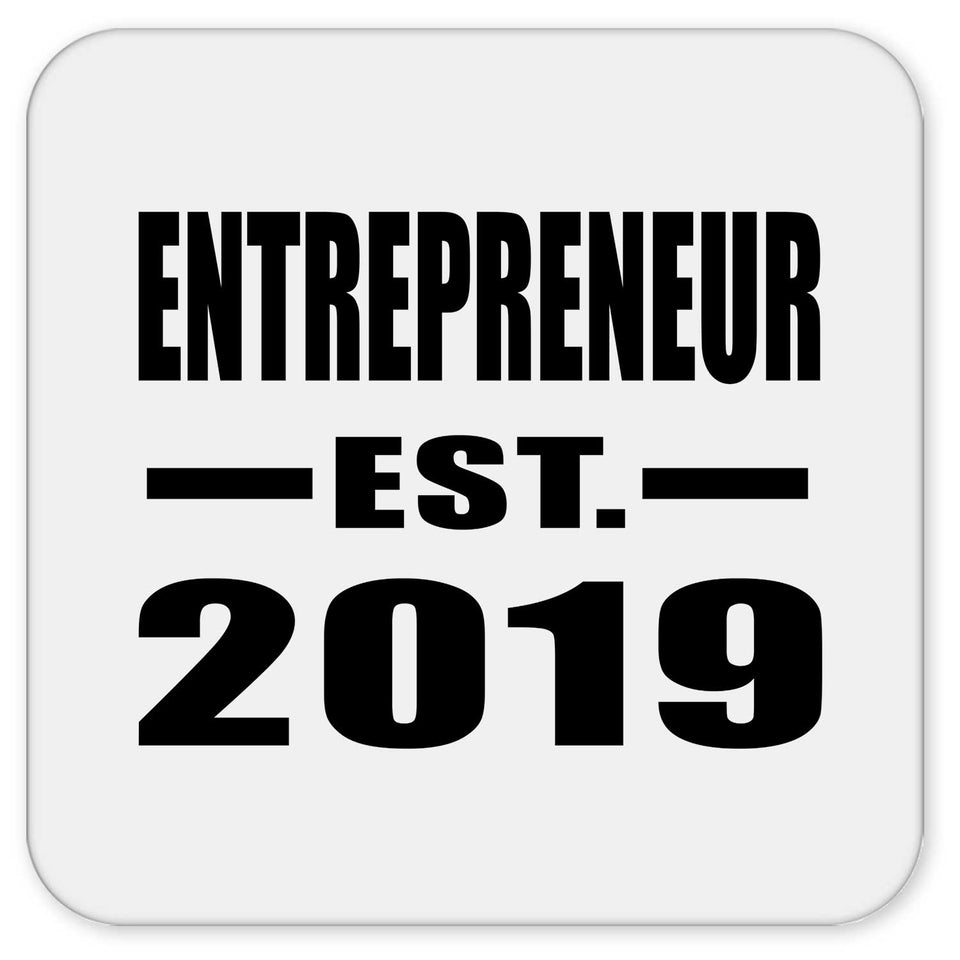 Entrepreneur Established EST. 2019 - Drink Coaster
