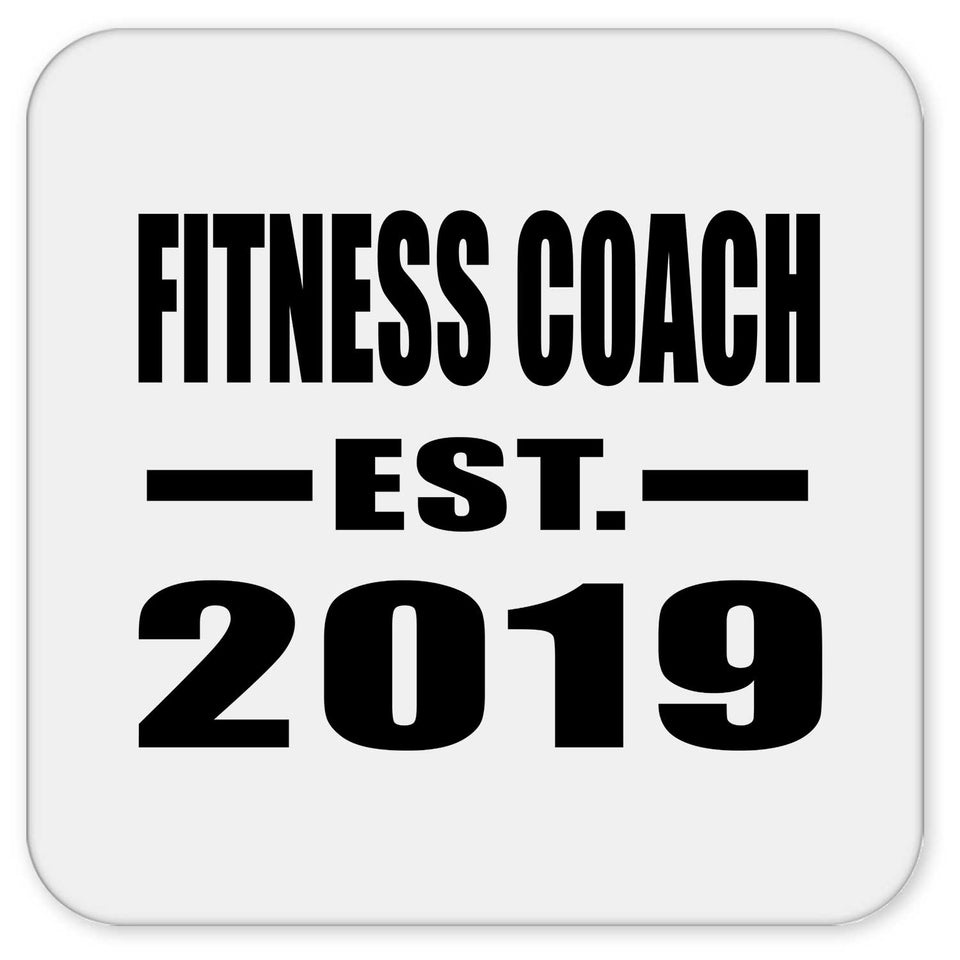 Fitness Coach Established EST. 2019 - Drink Coaster