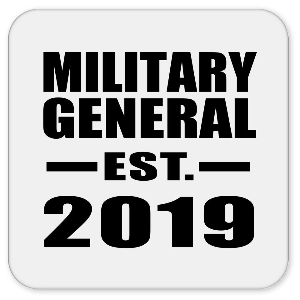 Military General Established EST. 2019 - Drink Coaster
