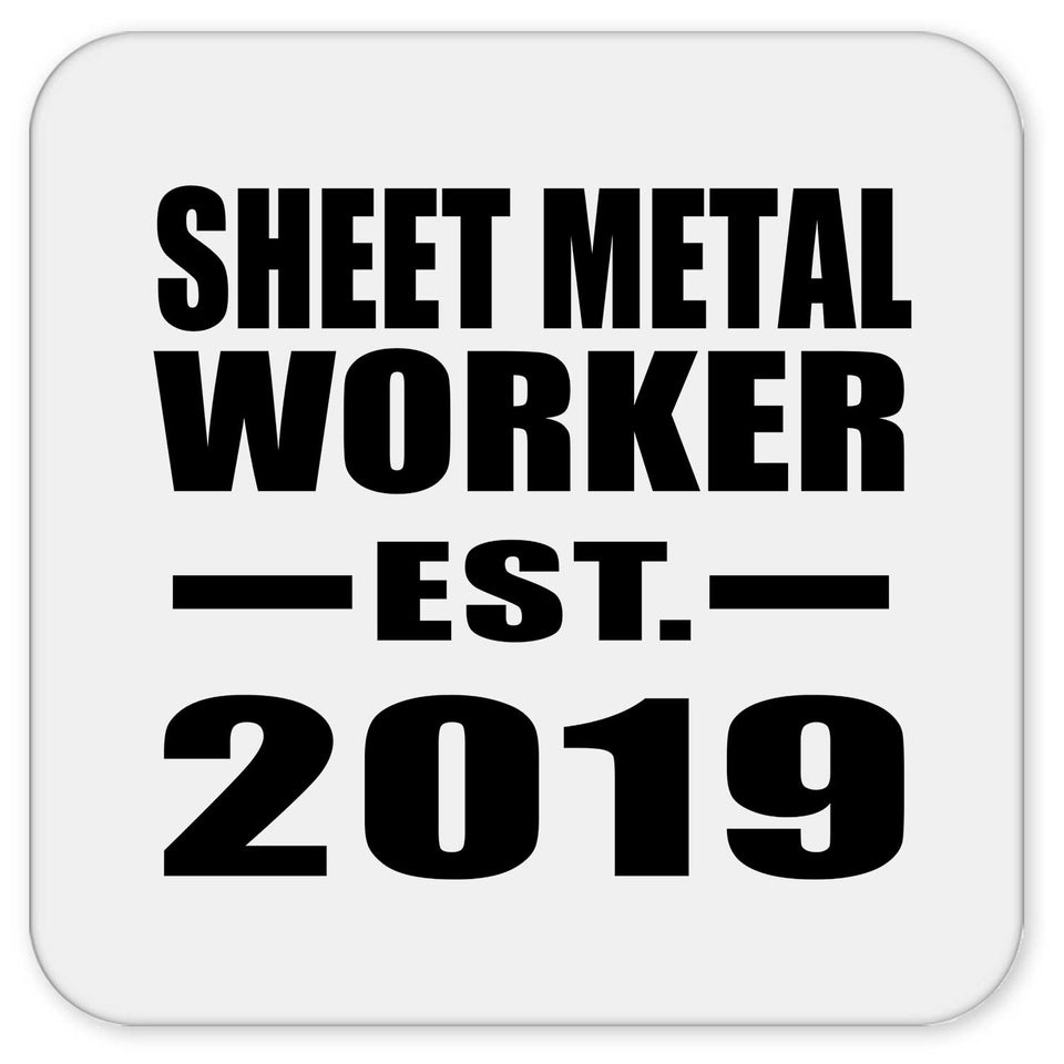 Sheet Metal Worker Established EST. 2019 - Drink Coaster