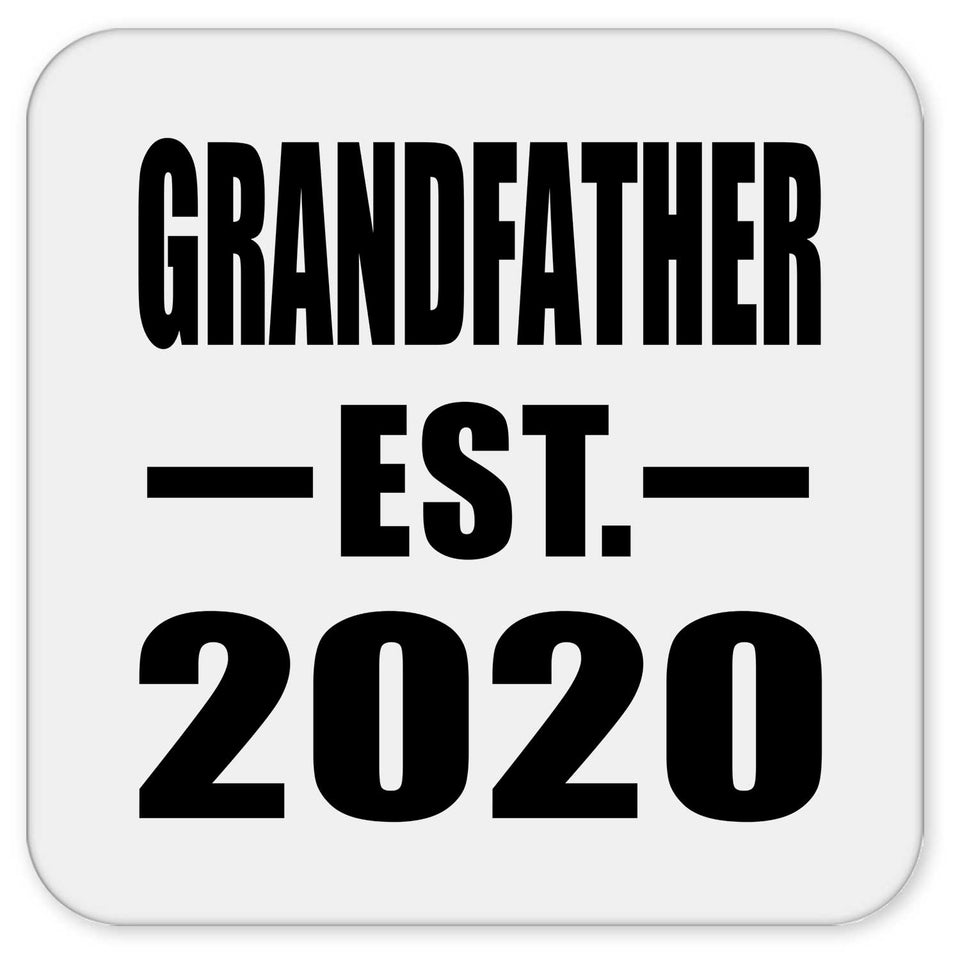 Grandfather Established EST. 2020 - Drink Coaster