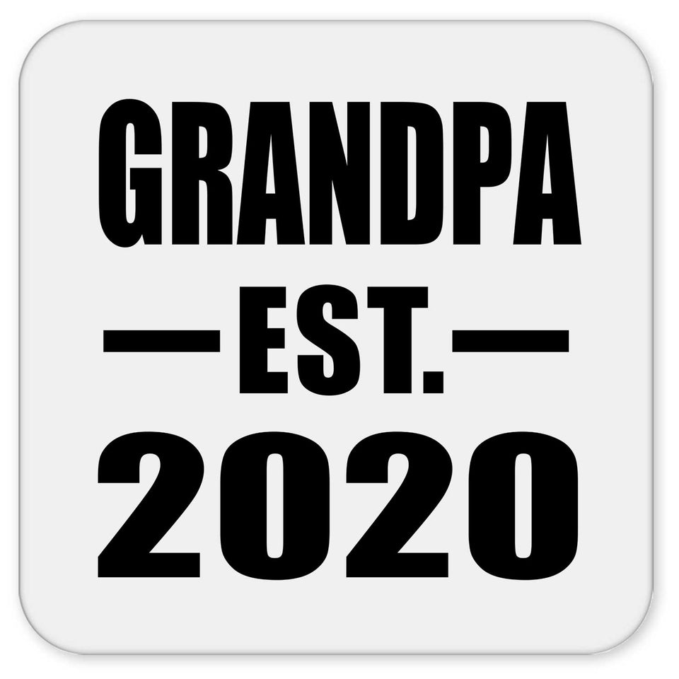Grandpa Established EST. 2020 - Drink Coaster