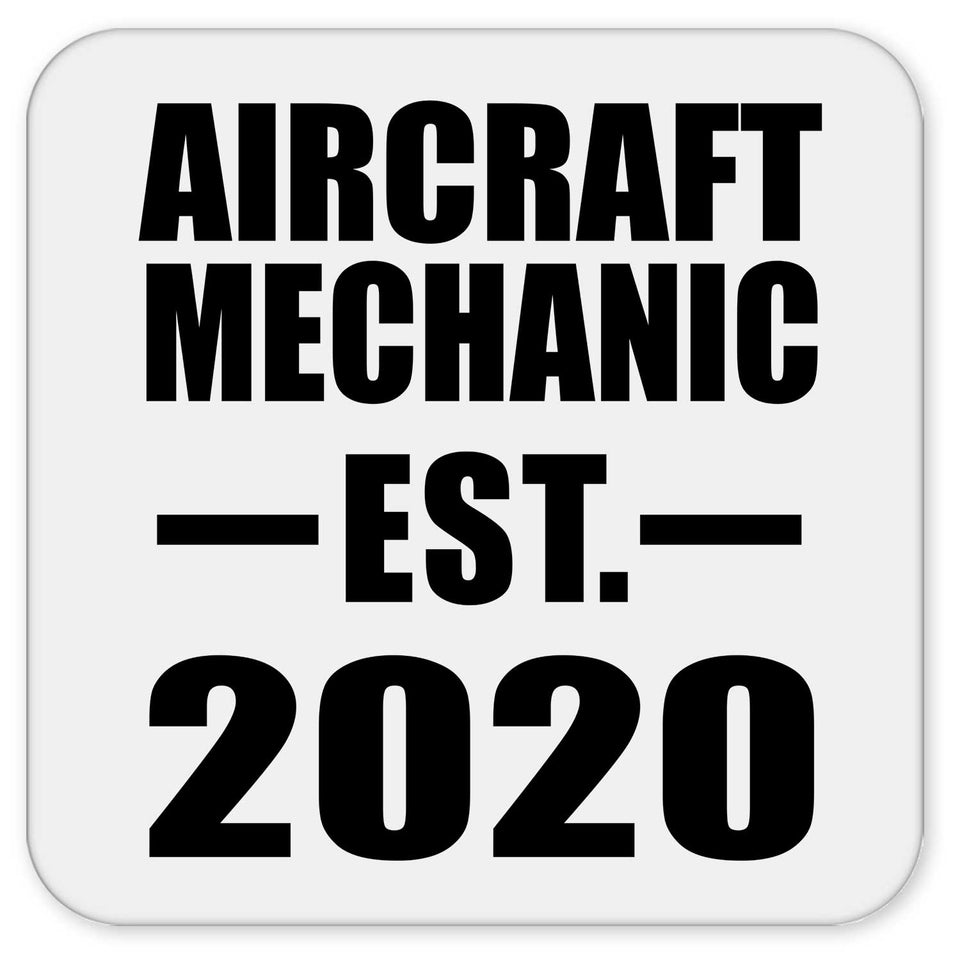 Aircraft Mechanic Established EST. 2020 - Drink Coaster
