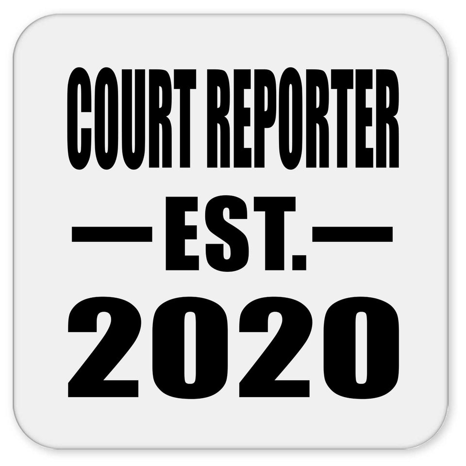 Court Reporter Established EST. 2020 - Drink Coaster