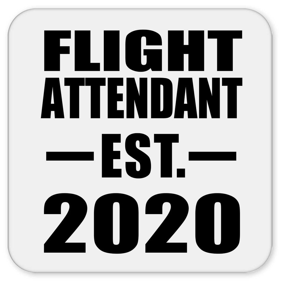 Flight Attendant Established EST. 2020 - Drink Coaster