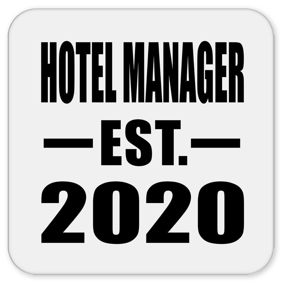 Hotel Manager Established EST. 2020 - Drink Coaster
