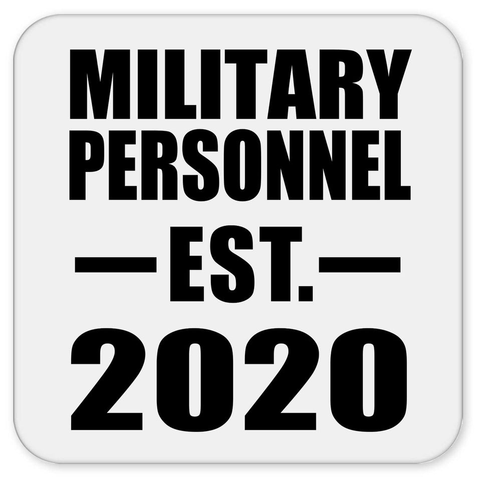 Military Personnel Established EST. 2020 - Drink Coaster
