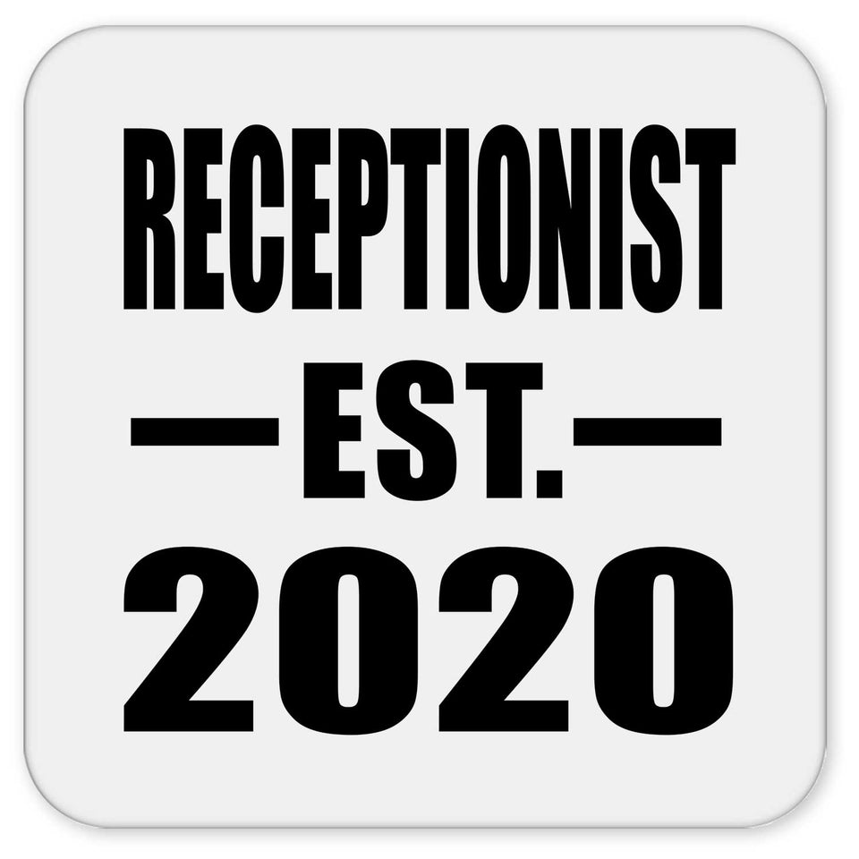 Receptionist Established EST. 2020 - Drink Coaster