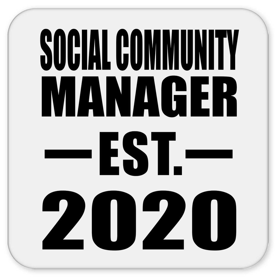 Social Community Manager Established EST. 2020 - Drink Coaster