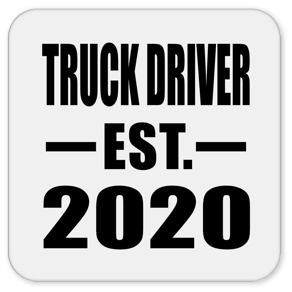 Truck Driver Established EST. 2020 - Drink Coaster