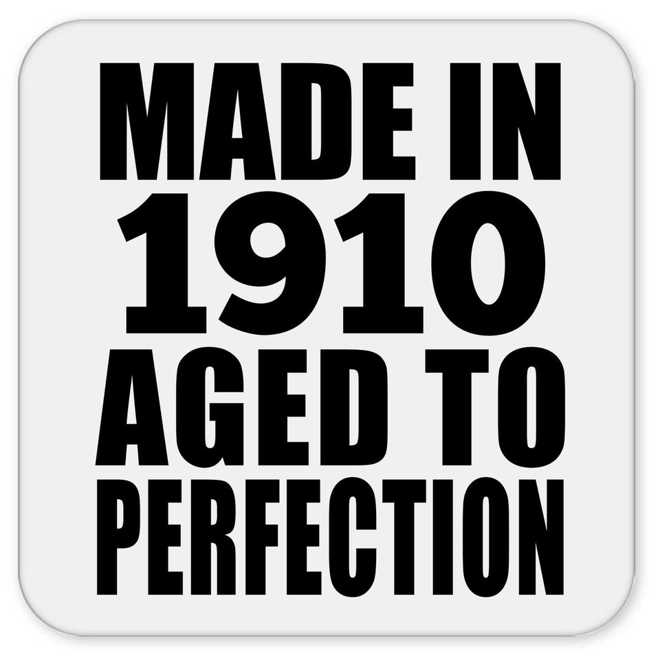 114th Birthday Made In 1910 Aged To Perfection - Drink Coaster