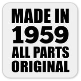 65th Birthday Made in 1959 All Parts Original - Drink Coaster