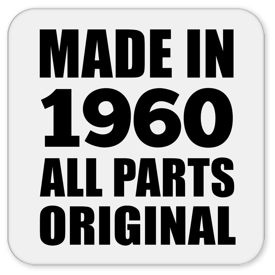 64th Birthday Made in 1960 All Parts Original - Drink Coaster