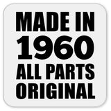 64th Birthday Made in 1960 All Parts Original - Drink Coaster