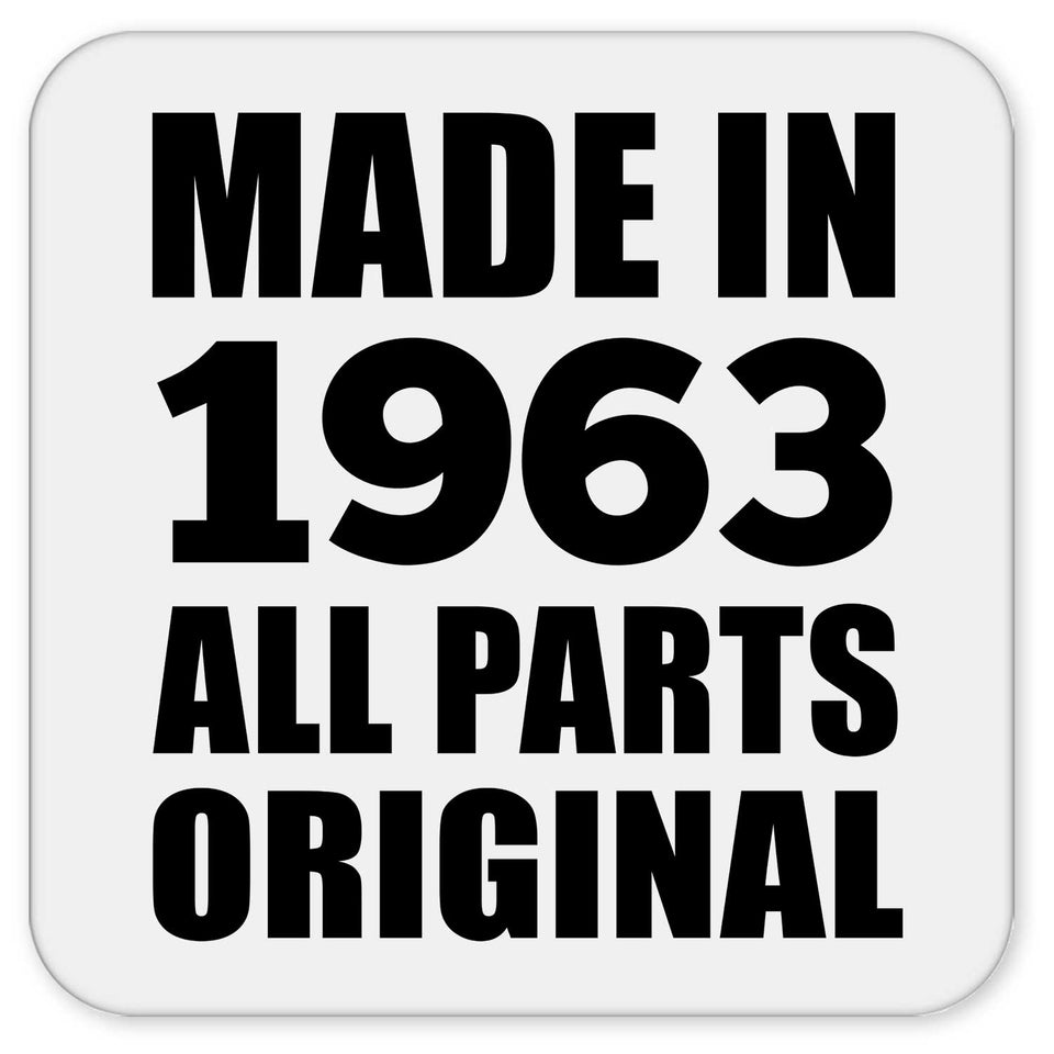 61st Birthday Made in 1963 All Parts Original - Drink Coaster