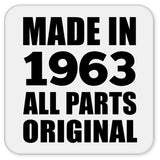 61st Birthday Made in 1963 All Parts Original - Drink Coaster
