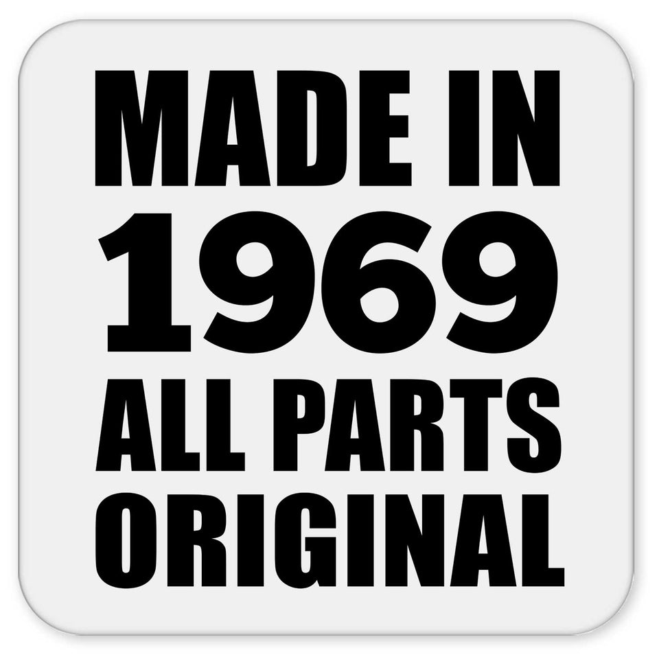 55th Birthday Made in 1969 All Parts Original - Drink Coaster