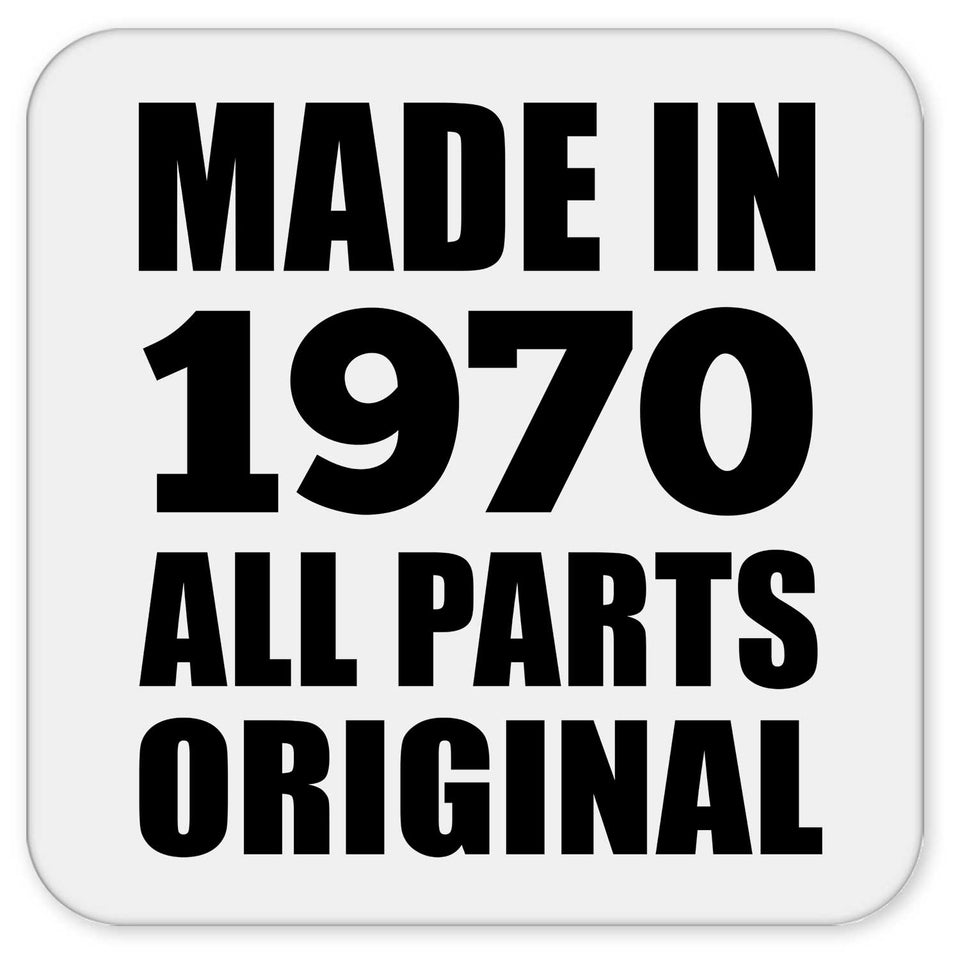 54th Birthday Made in 1970 All Parts Original - Drink Coaster
