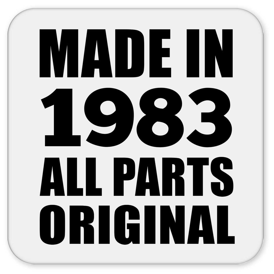 41st Birthday Made in 1983 All Parts Original - Drink Coaster