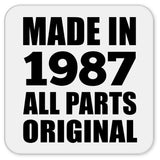 37th Birthday Made in 1987 All Parts Original - Drink Coaster