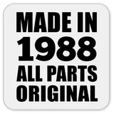 36th Birthday Made in 1988 All Parts Original - Drink Coaster