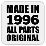 28th Birthday Made in 1996 All Parts Original - Drink Coaster