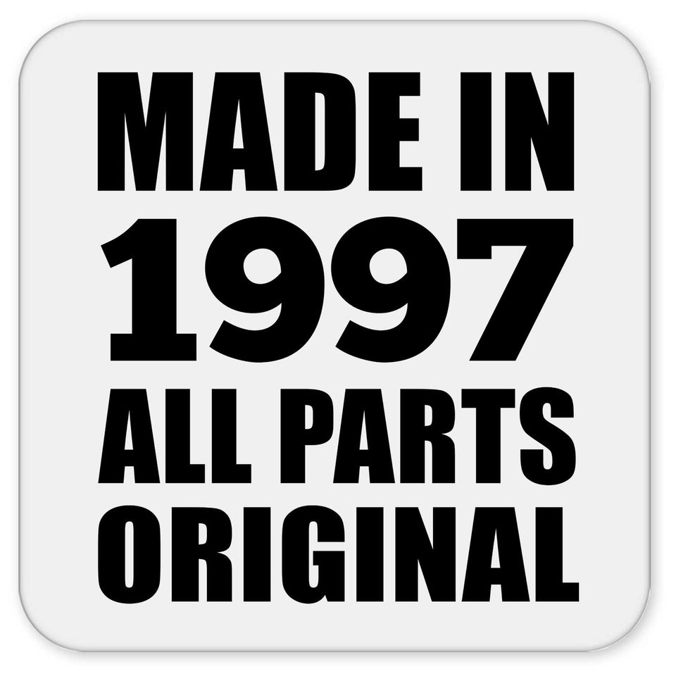27th Birthday Made in 1997 All Parts Original - Drink Coaster