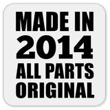 10th Birthday Made in 2014 All Parts Original - Drink Coaster