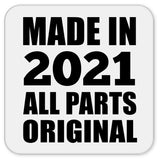 3rd Birthday Made in 2021 All Parts Original - Drink Coaster