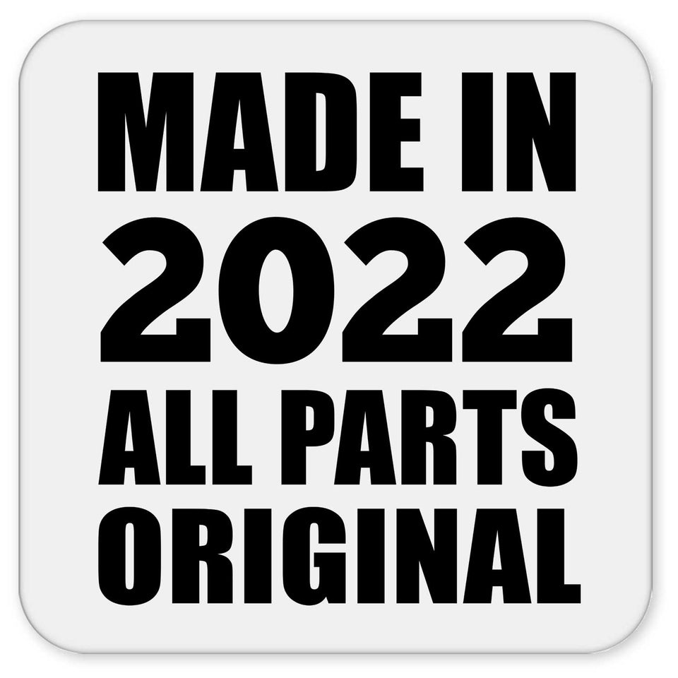 2nd Birthday Made in 2022 All Parts Original - Drink Coaster