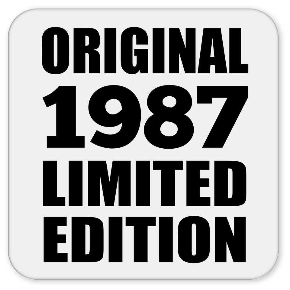 37th Birthday Original 1987 Limited Edition - Drink Coaster
