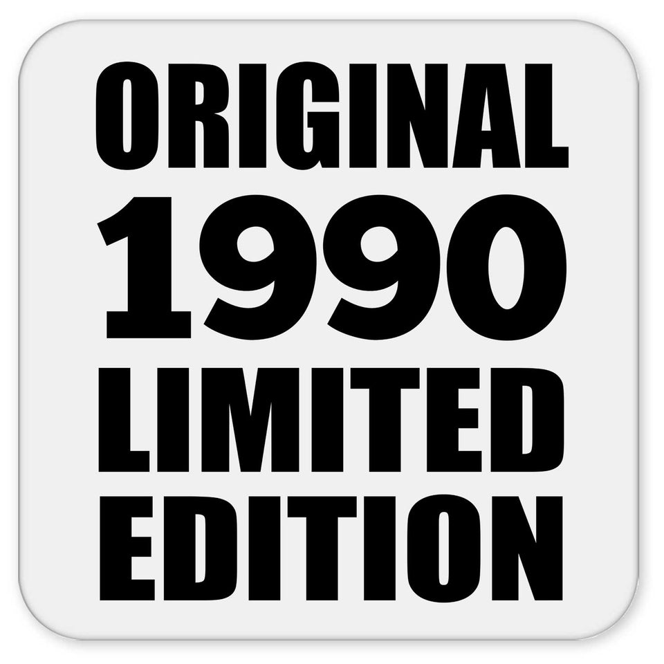 34th Birthday Original 1990 Limited Edition - Drink Coaster