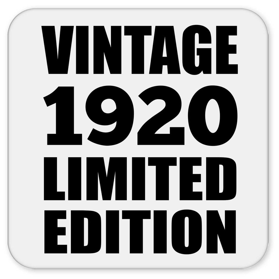 104th Birthday Vintage 1920 Limited Edition - Drink Coaster