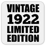 102nd Birthday Vintage 1922 Limited Edition - Drink Coaster
