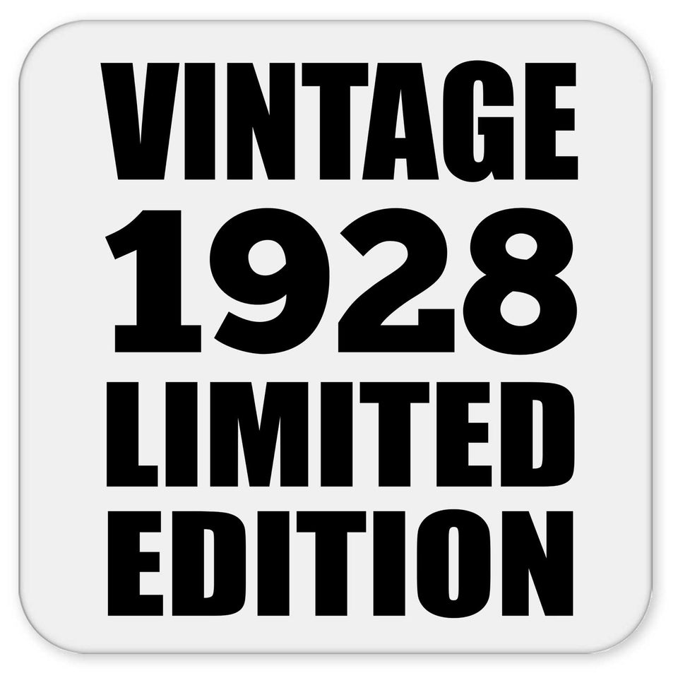 96th Birthday Vintage 1928 Limited Edition - Drink Coaster
