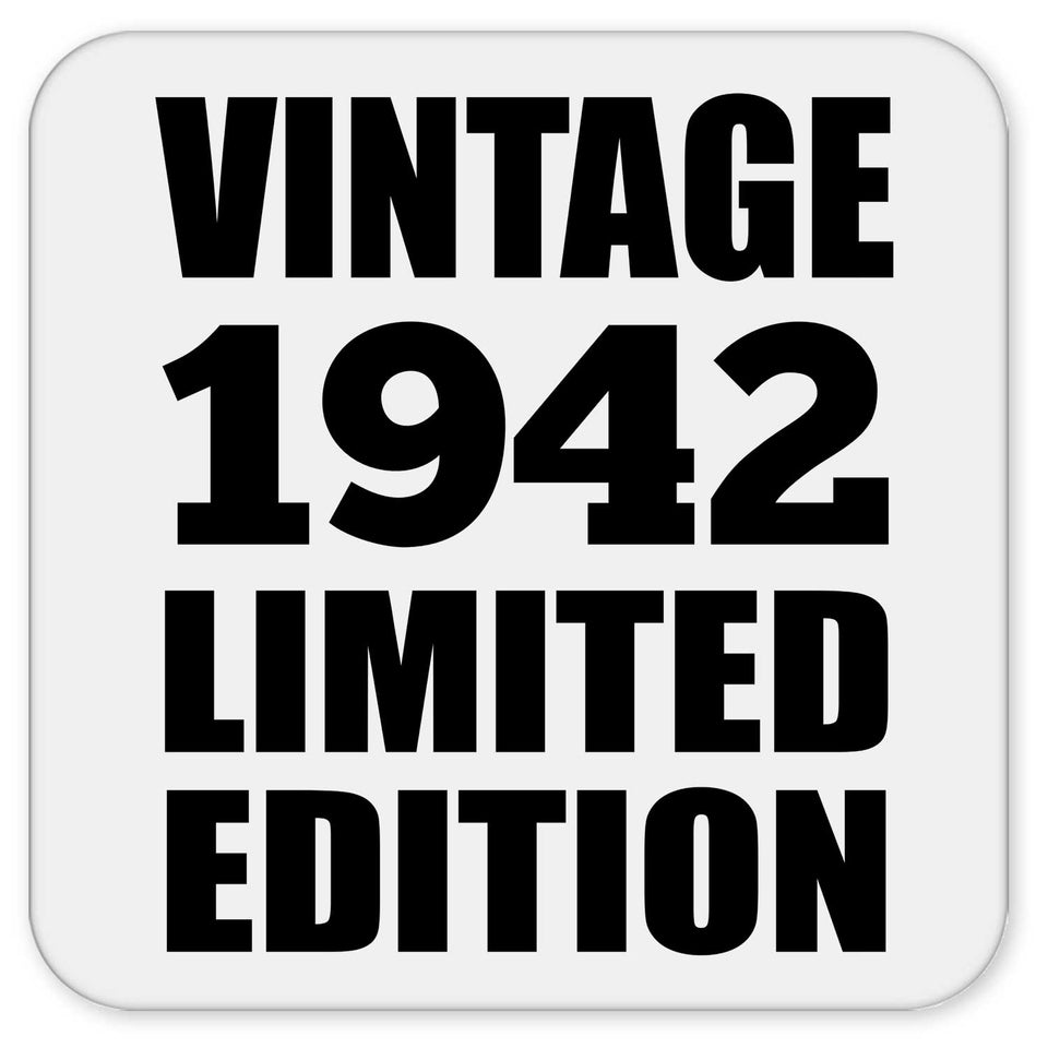 82nd Birthday Vintage 1942 Limited Edition - Drink Coaster