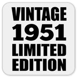 73rd Birthday Vintage 1951 Limited Edition - Drink Coaster
