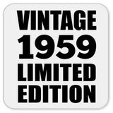 65th Birthday Vintage 1959 Limited Edition - Drink Coaster