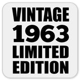61st Birthday Vintage 1963 Limited Edition - Drink Coaster