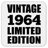 60th Birthday Vintage 1964 Limited Edition - Drink Coaster