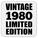 44th Birthday Vintage 1980 Limited Edition - Drink Coaster