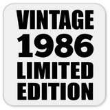38th Birthday Vintage 1986 Limited Edition - Drink Coaster