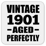 123rd Birthday Vintage 1901 Aged Perfectly - Drink Coaster