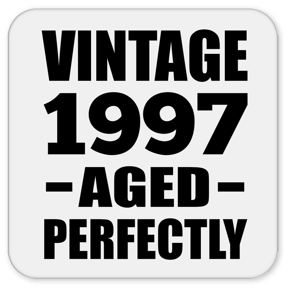 27th Birthday Vintage 1997 Aged Perfectly - Drink Coaster