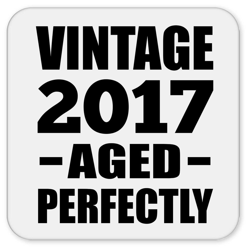 7th Birthday Vintage 2017 Aged Perfectly - Drink Coaster
