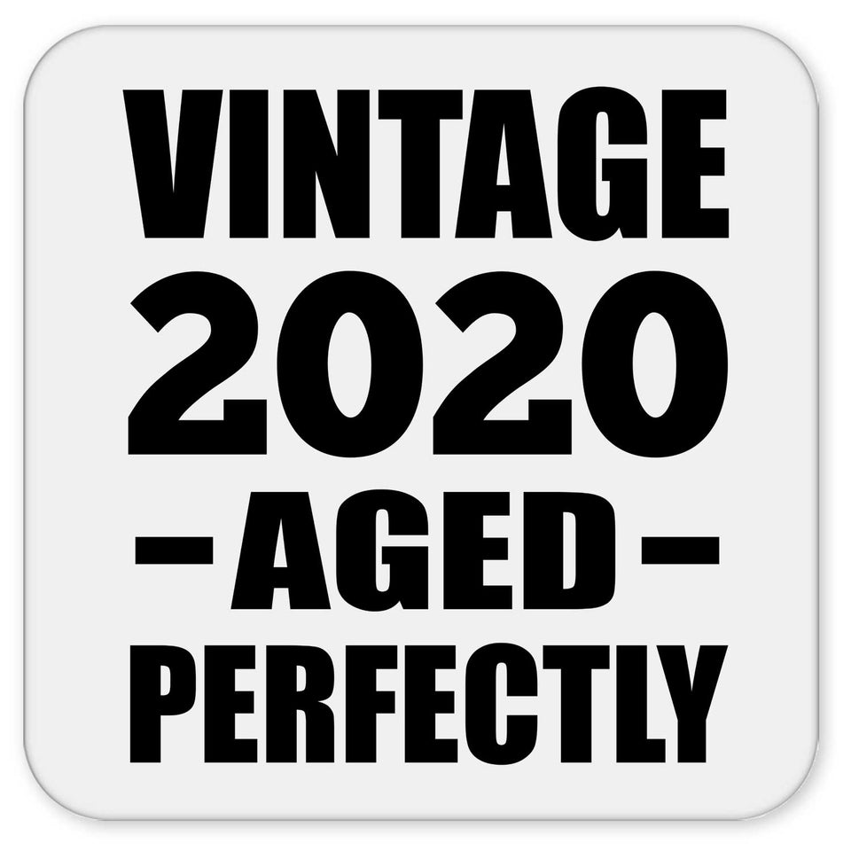 4th Birthday Vintage 2020 Aged Perfectly - Drink Coaster