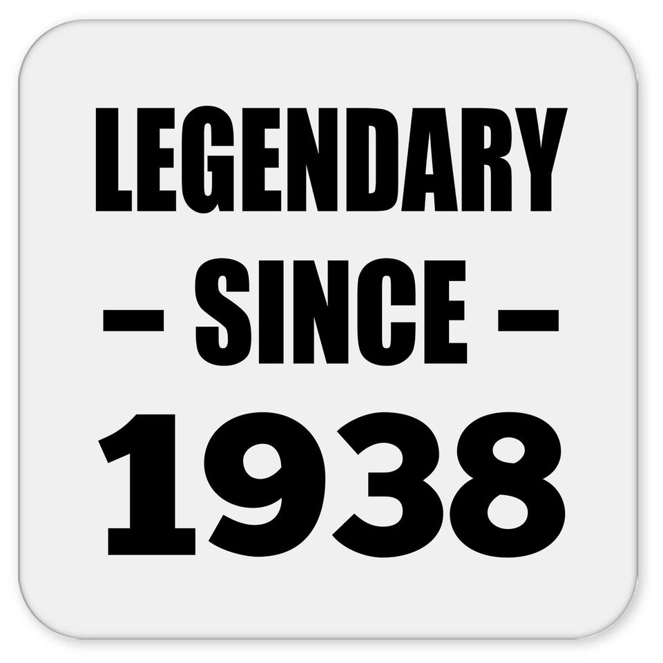 86th Birthday Legendary Since 1938 - Drink Coaster